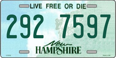 NH license plate 2927597