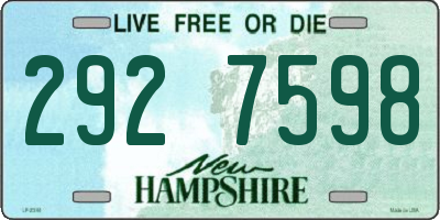 NH license plate 2927598