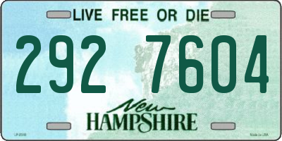 NH license plate 2927604