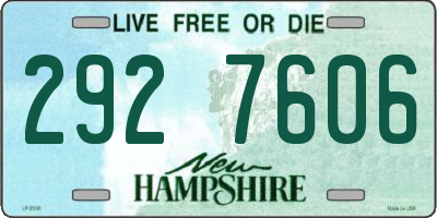 NH license plate 2927606