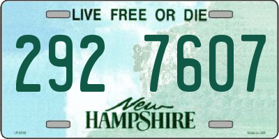 NH license plate 2927607