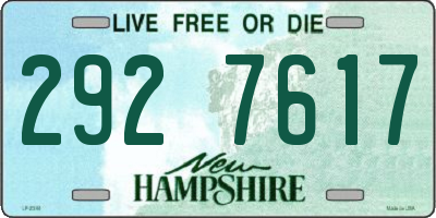 NH license plate 2927617
