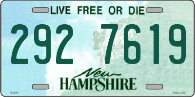 NH license plate 2927619