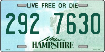 NH license plate 2927630