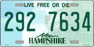 NH license plate 2927634