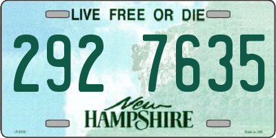 NH license plate 2927635