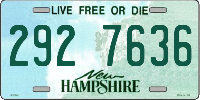 NH license plate 2927636