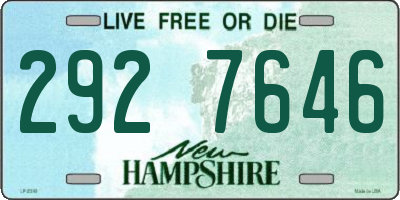 NH license plate 2927646