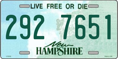 NH license plate 2927651