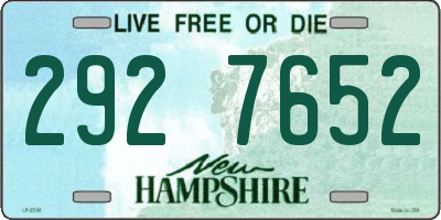 NH license plate 2927652