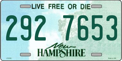 NH license plate 2927653