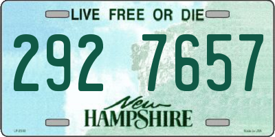NH license plate 2927657