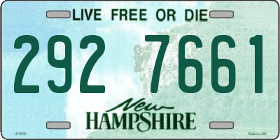 NH license plate 2927661
