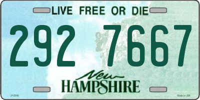 NH license plate 2927667