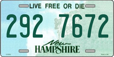 NH license plate 2927672