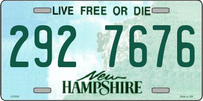 NH license plate 2927676