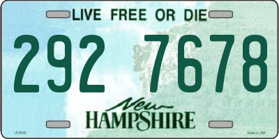 NH license plate 2927678