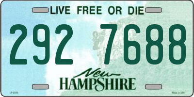 NH license plate 2927688
