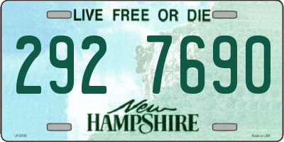 NH license plate 2927690
