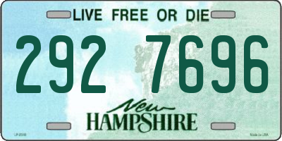 NH license plate 2927696