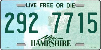 NH license plate 2927715
