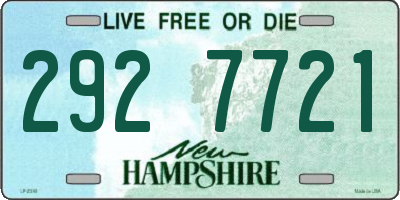NH license plate 2927721