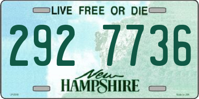 NH license plate 2927736