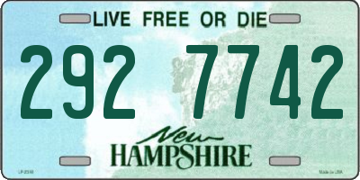 NH license plate 2927742