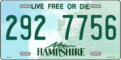 NH license plate 2927756