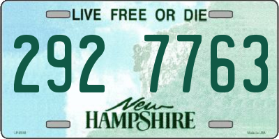 NH license plate 2927763