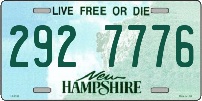 NH license plate 2927776