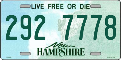 NH license plate 2927778