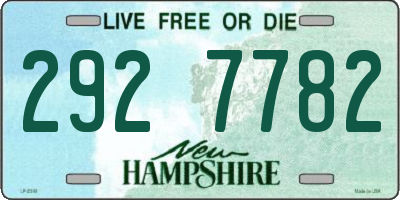 NH license plate 2927782