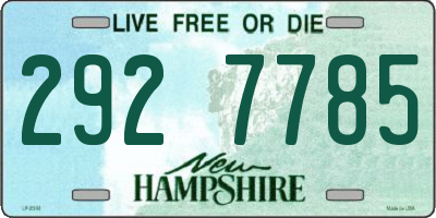 NH license plate 2927785
