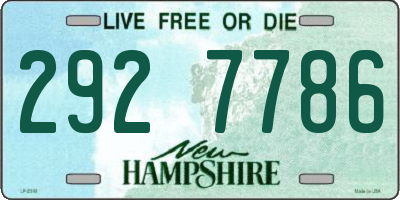 NH license plate 2927786
