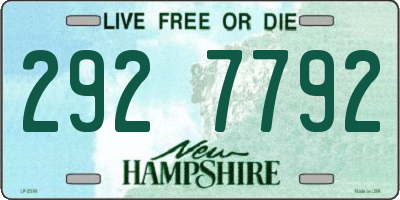 NH license plate 2927792