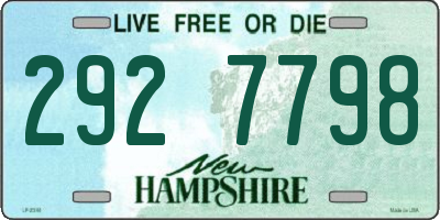 NH license plate 2927798