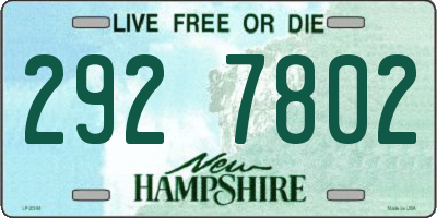 NH license plate 2927802