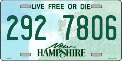 NH license plate 2927806