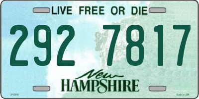 NH license plate 2927817