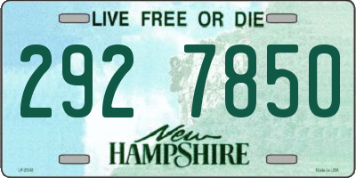 NH license plate 2927850