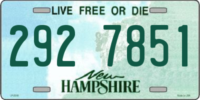 NH license plate 2927851