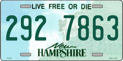 NH license plate 2927863
