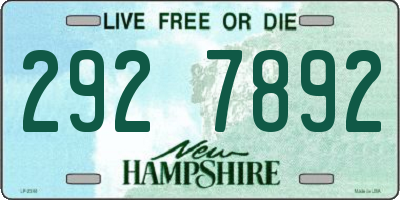 NH license plate 2927892