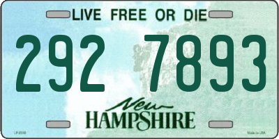 NH license plate 2927893