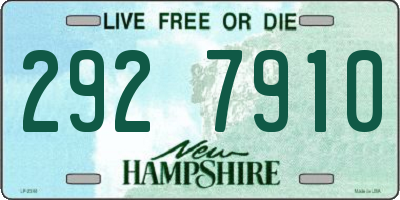 NH license plate 2927910