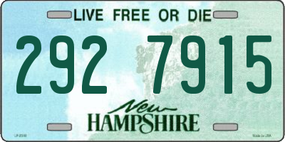 NH license plate 2927915