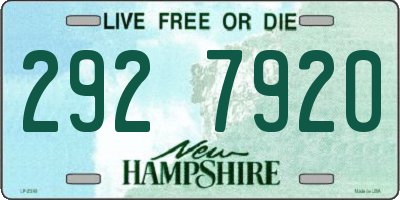 NH license plate 2927920