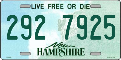 NH license plate 2927925