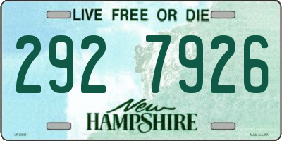 NH license plate 2927926